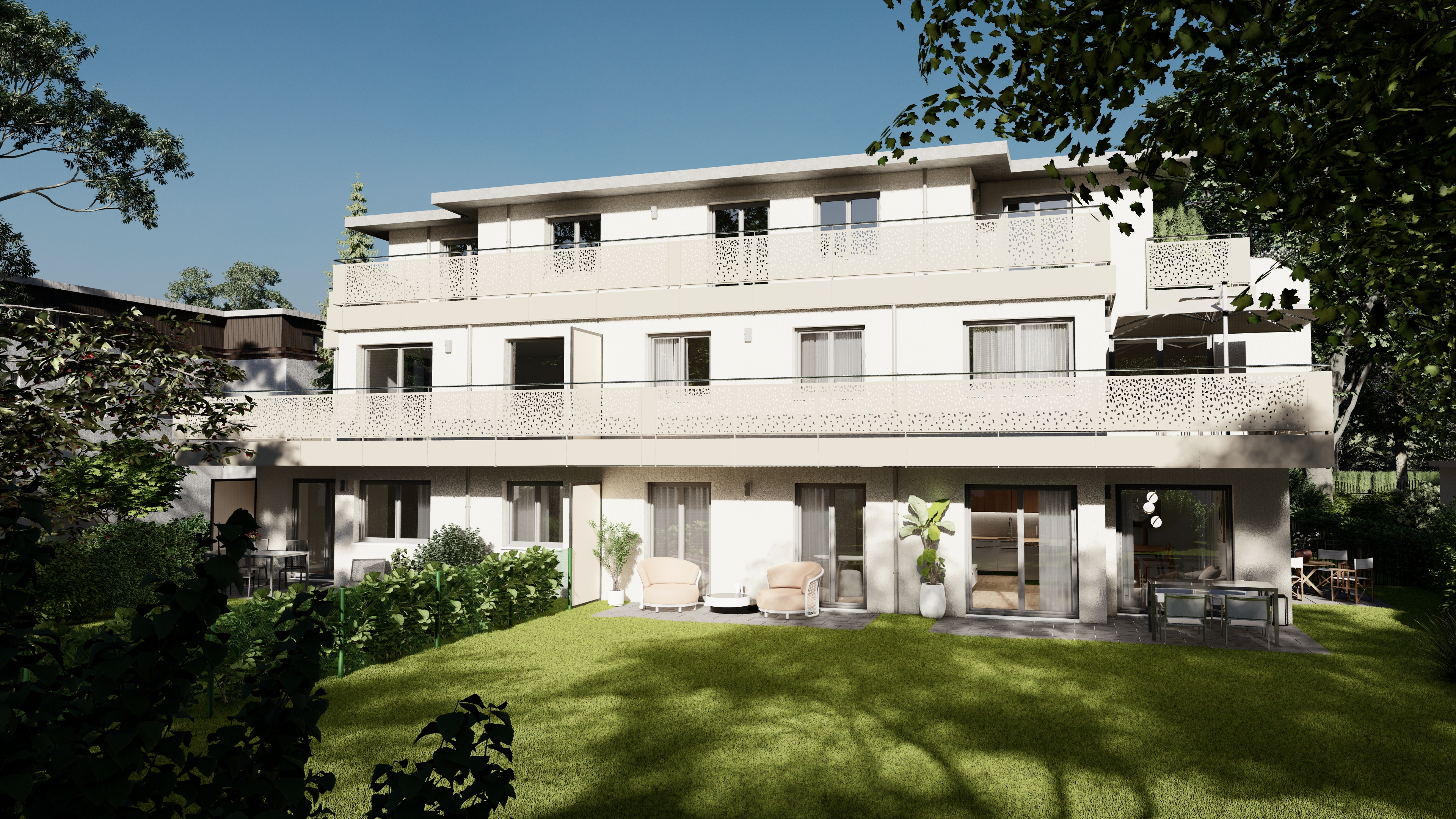 Erdgeschosswohnung mit Garten bei Allee 93 in München-Pasing (Visualisierung)